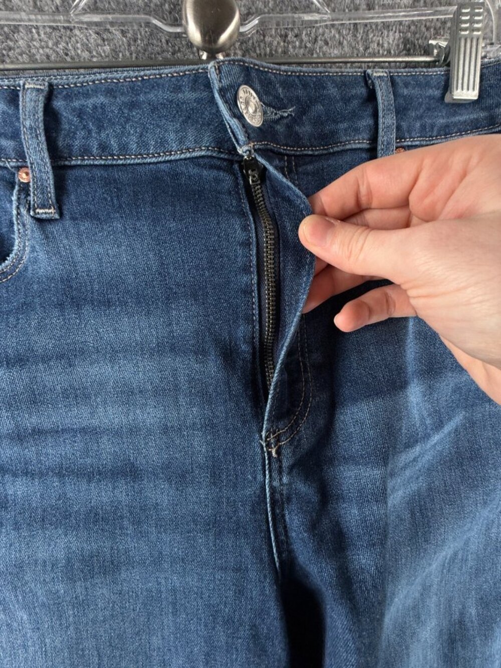 Paige Cindy Jeans Denim Blue Women Cotton Blend Stretch Pockets Adult ACTL 33X28 - Picture 9 of 16